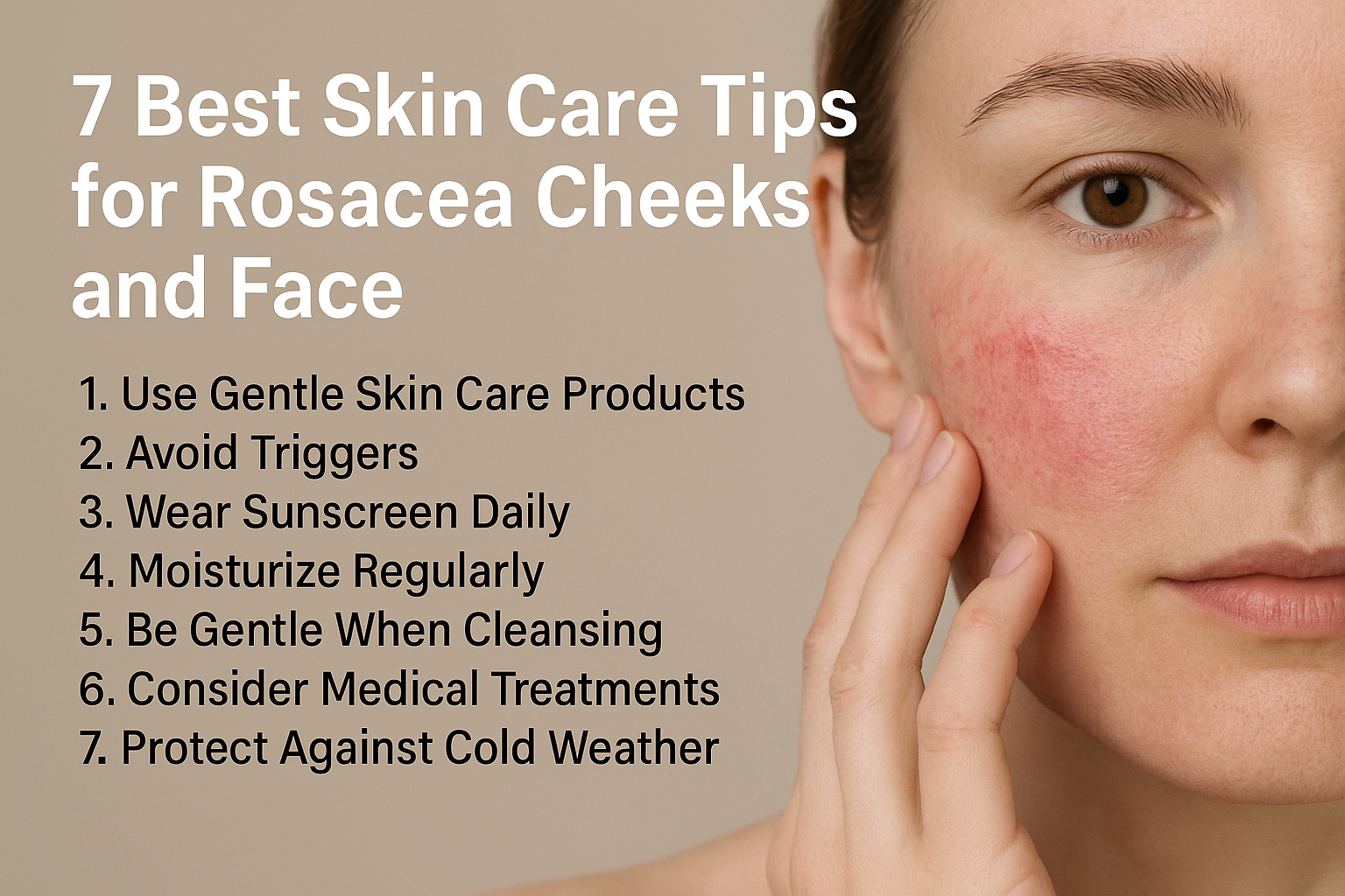 Rosacea-Wangen